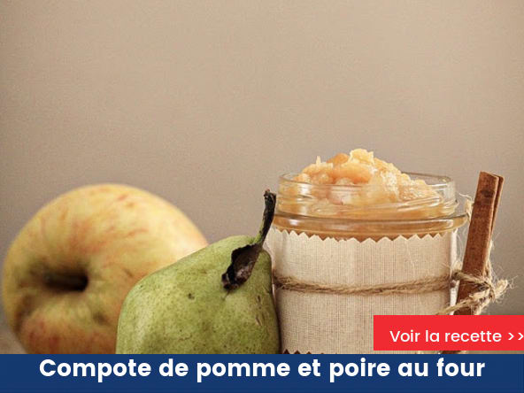 Compote de pomme et poire au four